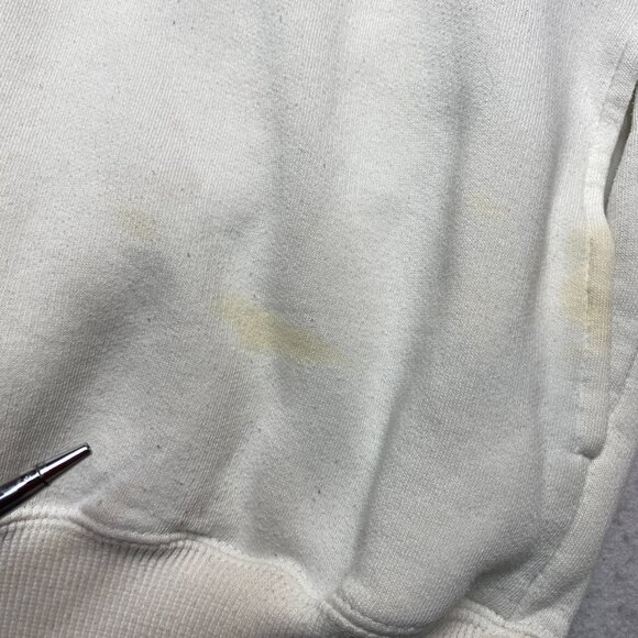 Vintage University Of Michigan Sweatshirt Mens M White Fleece Pullover Logo 90s - Picture 6 of 13